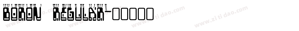 Boron Regular字体转换